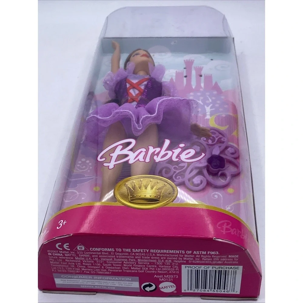 2007 Barbie Princess Ballerina with tiara, purple, Mattel,‎ M0131